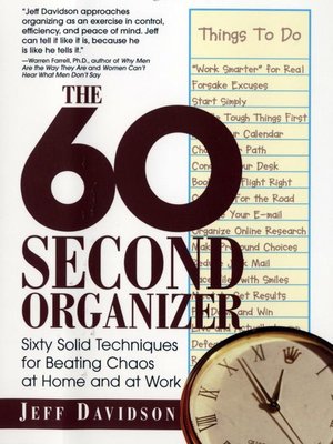 cover image of The 60 Second Organizer